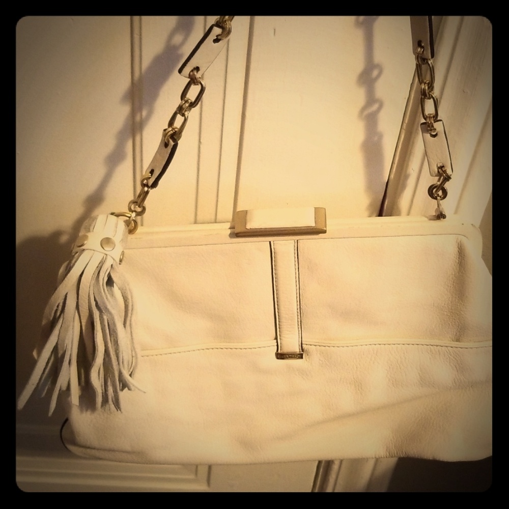 Ellen Tracy White Purse